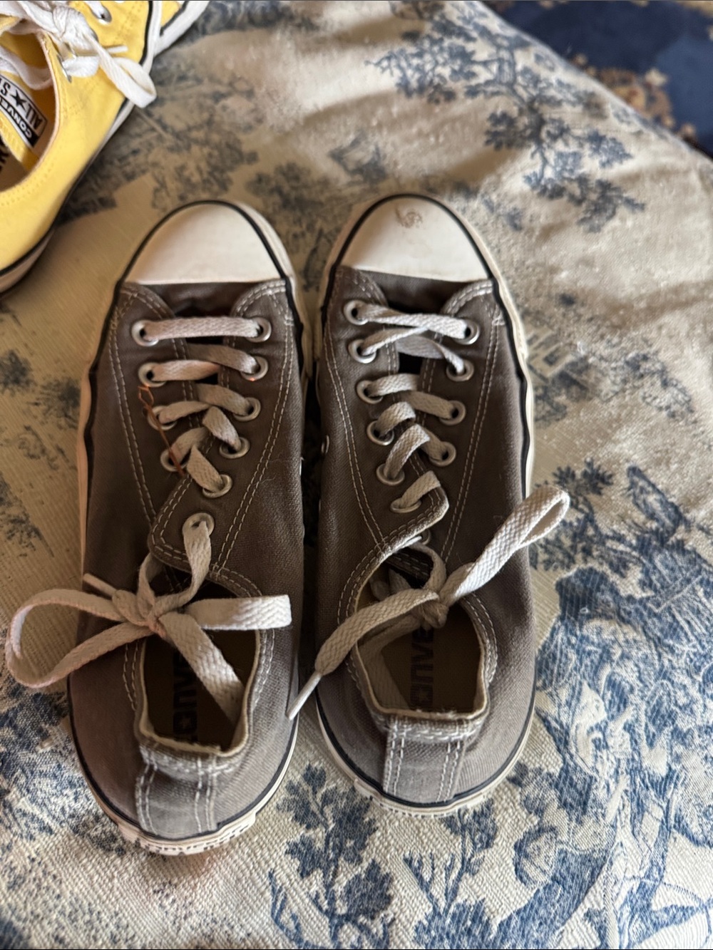 Converse unisex Low-Top Sneakers in Olive Brown with White Trim